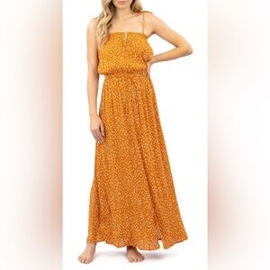 Rip Curl Safari Sun Abstract Dot Crepe Maxi Dress